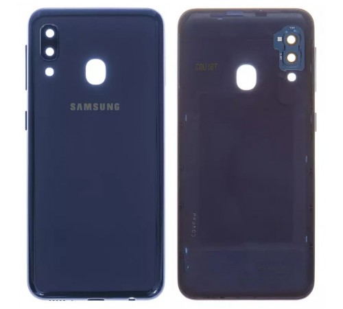 Задняя панель корпуса для Samsung A202F/DS Galaxy A20e, синяя Задняя панель корпуса для Samsung A202F/DS Galaxy A20e, синяя