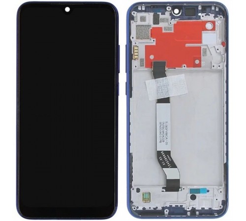 Дисплей для Xiaomi Redmi Note 8T, черный, Лого Redmi, синий (Starscape Blue), с рамкой, Original (PRC), M1908C3XG
