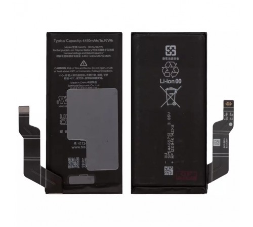 Акумулятор GLU7G для Google Pixel 6a, Li-Polymer, 3,85 В, 4410 мАг, Original (PRC)