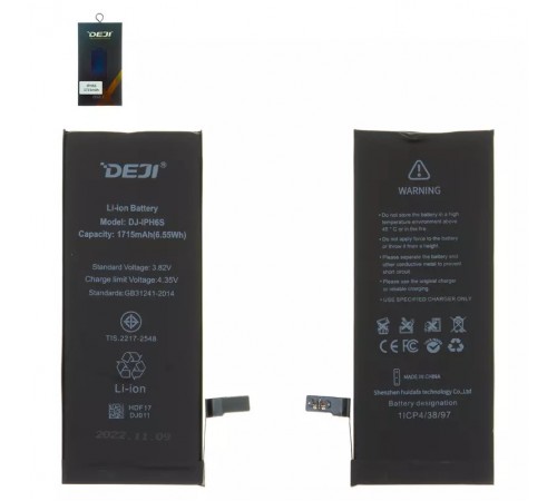 Акумулятор Deji для Apple iPhone 6S, Li-ion, 3,82 В, 1715 мА·год, original IC Акумулятор Deji для Apple iPhone 6S, Li-ion, 3,82 В, 1715 мА·год, original IC