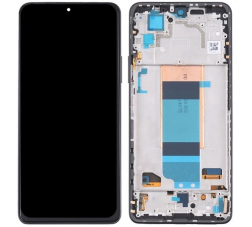 Дисплей для Xiaomi Poco F4, черный (Night Black), с рамкой, Original (PRC) (переклеено стекло)