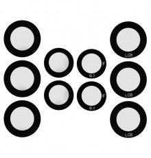 Скло камери для Samsung A235 Galaxy A23, A236B Galaxy A23 5G, чорне, без рамки, комплект 5 шт.