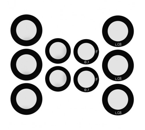 Скло камери для Samsung A235 Galaxy A23, A236B Galaxy A23 5G, чорне, без рамки, комплект 5 шт.