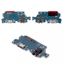 Шлейф для Samsung A235 Galaxy A23, коннектора зарядки, з мікрофоном, з компонентами, Copy, плата зарядки