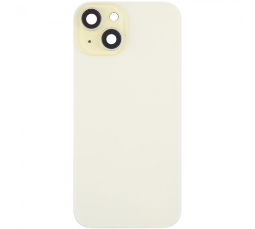 Задняя панель корпуса для iPhone 15 Plus, желтая + стекло камеры, Original (PRC)