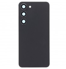 Задня панель корпусу для Samsung S911 Galaxy S23, чорна (Phantom Black) + скло камери