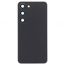 Задняя панель корпуса для Samsung S911 Galaxy S23, черная (Phantom Black) + стекло камеры