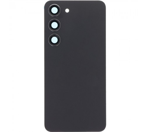 Задняя панель корпуса для Samsung S911 Galaxy S23, черная (Phantom Black) + стекло камеры