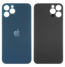 Задняя панель корпуса для iPhone 12 Pro, синяя, не нужно снимать стекло камеры, big hole