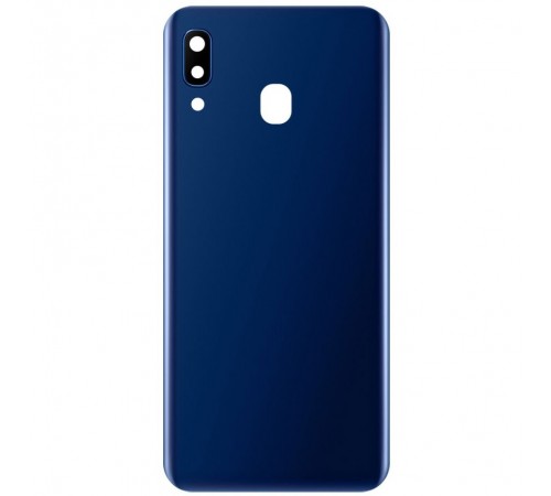 Задняя панель корпуса для Samsung A205F/DS Galaxy A20, синяя + стекло камеры