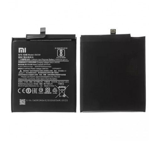 Акумулятор BM3M для Xiaomi Mi 9 SE, Li-Polymer, 3,85 В, 3070 мАг, Original (PRC), M1903F2G