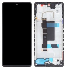 Дисплей для Xiaomi Redmi Note 12 Pro Plus, чорний, з рамкою, Оригінал (переклеєне скло)