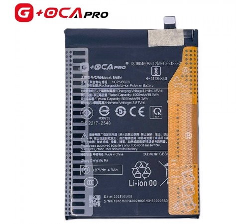 Акумулятор G+OCA Pro BN5M для Xiaomi Redmi Note 12 4G, Li-Polymer, 3,87 В, 5000 мАг