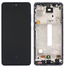 Дисплей для Samsung A525 Galaxy A52, A526 Galaxy A52 5G, фиолетовый, с рамкой, High Copy с широким ободком, (OLED 6,3")
