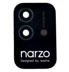 Скло камери для Realme Narzo 50i, чорне (Carbon Black), без рамки