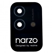Стекло камеры для Realme Narzo 50i, черное (Carbon Black), без рамки