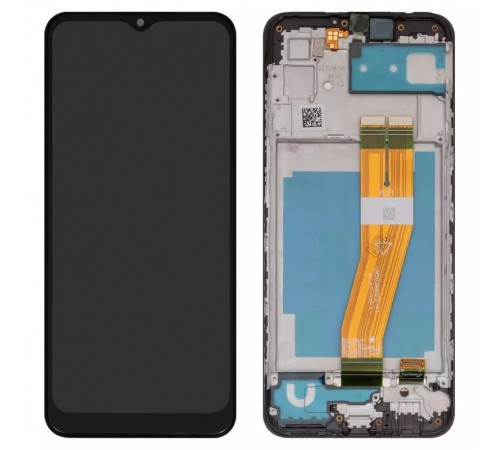 Дисплей для Samsung A035G Galaxy A03, чорний, з рамкою, Original (PRC), 163 x 72 mm