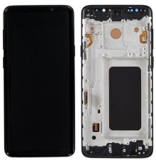 Дисплей для Samsung G965 Galaxy S9 Plus, черный (Midnight Black), с рамкой, Copy (TFT)