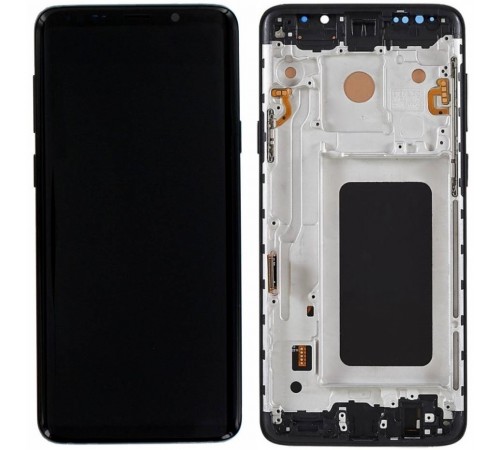 Дисплей для Samsung G965 Galaxy S9 Plus, чорний (Midnight Black), з рамкою, Copy (TFT)