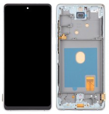 Дисплей для Samsung G780 Galaxy S20 FE, белый, с рамкой, High Copy (OLED)