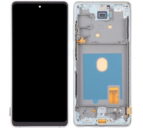 Дисплей для Samsung G780 Galaxy S20 FE, білий, з рамкою, High Copy (OLED)