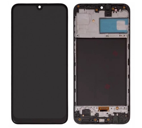 Дисплей для Samsung M215 Galaxy M21, M305 Galaxy M30, M307 Galaxy M30s, M315 Galaxy M31, черный, с рамкой, High Copy с широким ободком, (OLED)