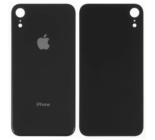 Задняя панель корпуса для iPhone XR, черная, нужно снять стекло камеры, small hole