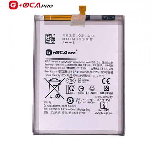 Аккумулятор G+OCA Pro EB-BA245ABY для Samsung A245 Galaxy A24, Li-ion, 3,88 B, 5000 мАч Аккумулятор G+OCA Pro EB-BA245ABY для Samsung A245 Galaxy A24, Li-ion, 3,88 B, 5000 мАч