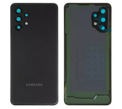 Задня панель корпусу для Samsung A325 Galaxy A32, чорна (Awesome Black) + скло камери