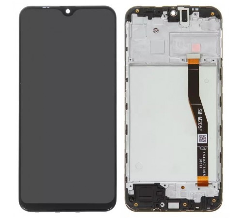 Дисплей для Samsung M205 Galaxy M20, черный, с рамкой, Original (PRC)
