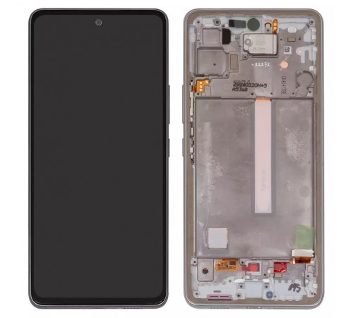 Дисплей для Samsung A536 Galaxy A53 5G, белый, с рамкой, Original (PRC)