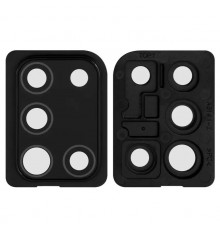 Скло камери для Samsung A315 Galaxy A31, чорне, з рамкою