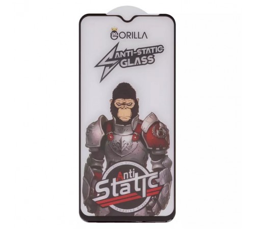 Захисне скло для Samsung A022F Galaxy A02, A025F/DS Galaxy A02s, A032 Galaxy A03 Core, A037 Galaxy A03s, A125F Galaxy A12, A207 Galaxy A20s, M025 Galaxy M02s, M127 Galaxy M12, сумісне з чохлом, Full Glue, Anti-Static, чорний, gorilla