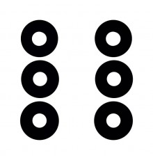 Скло камери для Samsung A256 Galaxy A25, чорне, без рамки, комплект 3 шт.