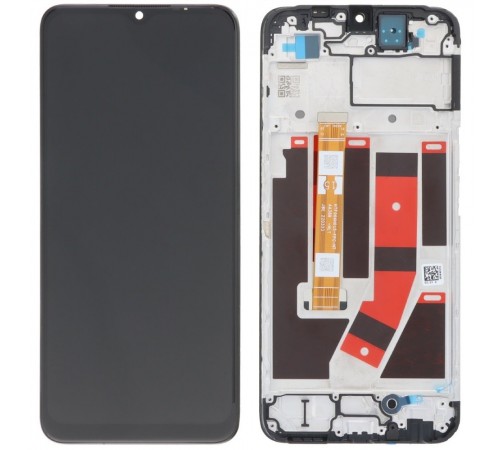 Дисплей для Oppo A57 4G, A57s, A57e, A77 4G, черный, с рамкой, High Copy