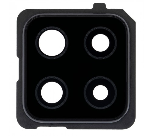 Стекло камеры для Samsung A426 Galaxy A42 5G, черное, с рамкой