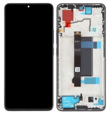 Дисплей для Xiaomi Poco X6, Redmi Note 13 Pro 5G, чорний (Midnight Black), з рамкою, Copy (TFT)