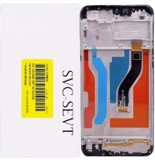 Дисплей для Samsung A107 Galaxy A10s, чорний, з рамкою, Original