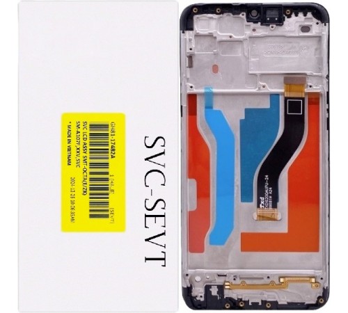 Дисплей для Samsung A107 Galaxy A10s, чорний, з рамкою, Original