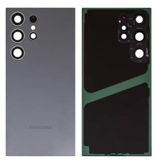 Задняя панель корпуса для Samsung S928 Galaxy S24 Ultra, черная (Titanium Black) + стекло камеры