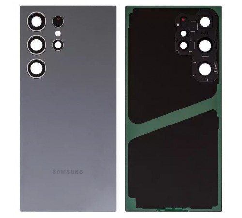Задняя панель корпуса для Samsung S928 Galaxy S24 Ultra, черная (Titanium Black) + стекло камеры Задняя панель корпуса для Samsung S928 Galaxy S24 Ultra, черная (Titanium Black) + стекло камеры
