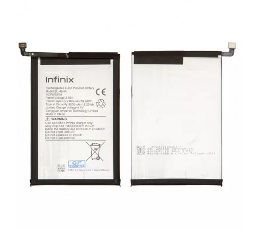 Акумулятор BL-49NX для Infinix Hot 30i (X669), Hot 40i (X6528B), Smart 7 (X6515), Smart 8 (X6525), Li-Polymer, 3,85 В, Original (PRC) Акумулятор BL-49NX для Infinix Hot 30i (X669), Hot 40i (X6528B), Smart 7 (X6515), Smart 8 (X6525), Li-Polymer, 3,85 В, Original (PRC)