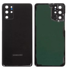 Задняя панель корпуса для Samsung G985 Galaxy S20 Plus, G986 Galaxy S20 Plus 5G, черная (Cosmic Black) + стекло камеры