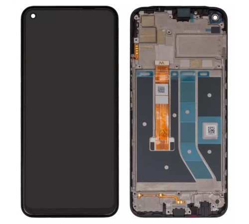 Дисплей для Realme C17, чорний, з рамкою, High Copy, RMX2101