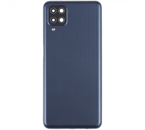 Задняя панель корпуса для Samsung M127 Galaxy M12, черная + стекло камеры