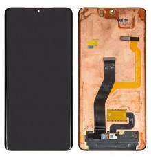 Дисплей для Samsung G998 Galaxy S21 Ultra 5G, чорний, без рамки, Оригінал (переклеєне скло)