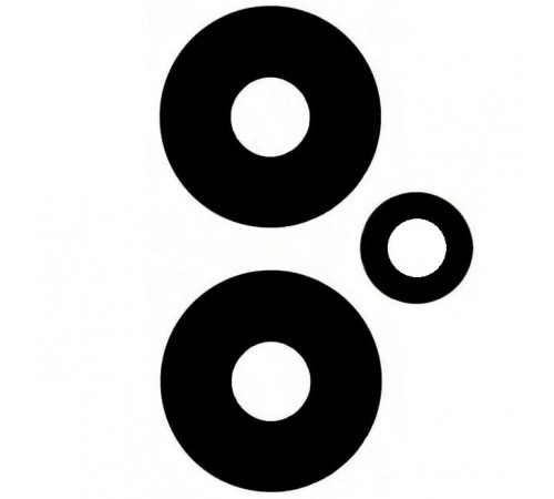 Стекло камеры для Xiaomi Redmi Note 13 Pro 5G, без рамки, комплект 3 шт.