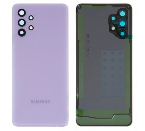 Задня панель корпусу для Samsung A325 Galaxy A32, фіолетова (Awesome Violet) + скло камери