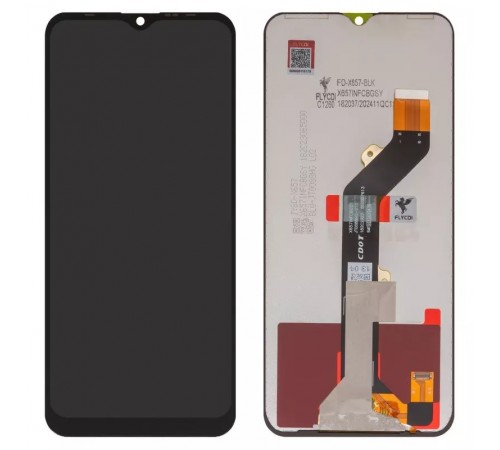 Дисплей для Tecno Spark 6 Go (KE5, KE5J); Infinix Smart 5, чорний, без рамки, FLYCDI