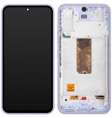 Дисплей для Samsung A546 Galaxy A54 5G, фиолетовый, с рамкой, High Copy original LCD size, (OLED)